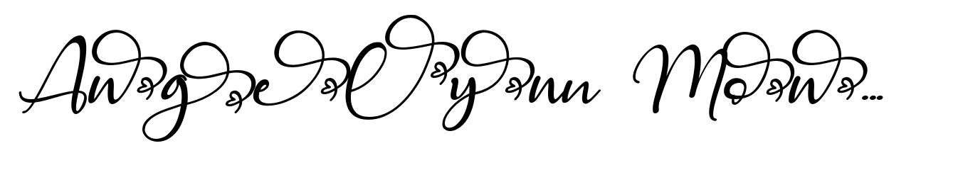 Angelynn Monogram Swash Italic